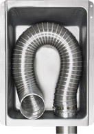 DB-480 Installed for Downward Venting Floor Standing Dryer